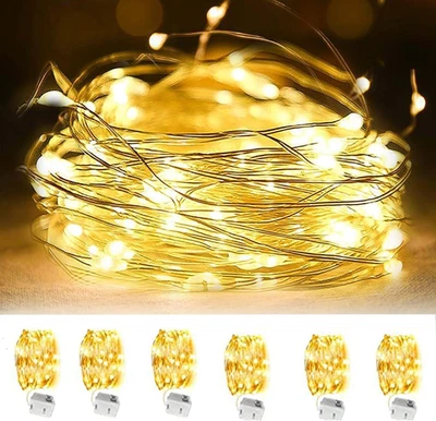 (6 Pezzi) Luci per Bottiglia,2M 20LED Tappi LED a Batteria per Bottiglie,Fairy L - Immagine 1 di 4