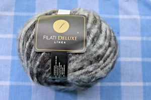 Filati Deluxe Biella Yarn - Color: 7 Multicolored Gray/Black New - Discontinued - Picture 1 of 3