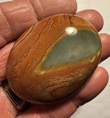 Piedra de palma de jaspe policromado pulido natural - Madagascar - 69,4 g Foto 1 de 4