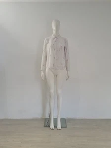 Rails (M) 'Kate' Rose All Day Blouse UK 10 12 EU 40 Silk White Bottle Print - Picture 1 of 14