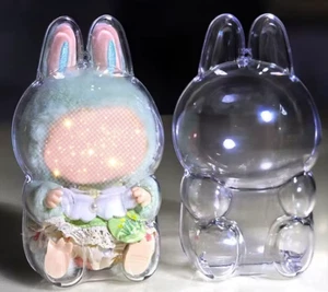 Protective Case for Pop Mart Labubu The Monsters Plush Clear Cover Sitting Style - Picture 1 of 6