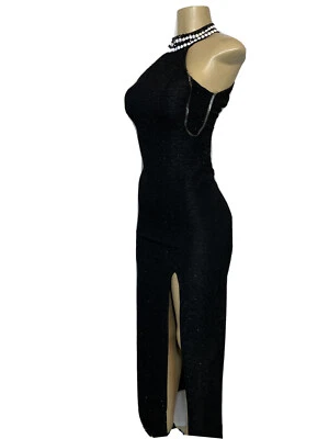 Maxi Vestido Teeze me Negro Abertura Única Para Mujer Talla 1/2 (S) Fiesta Cóctel Nuevo $80 Foto 1 de 4