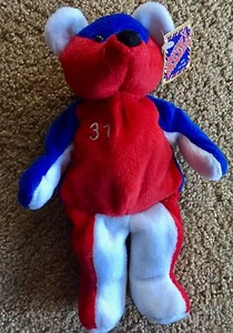  Mike-Piazza #31 Baseball Plush Bear Salvino's-Bammers-4Th-Of-July NEW WITH TAG - Picture 1 of 2