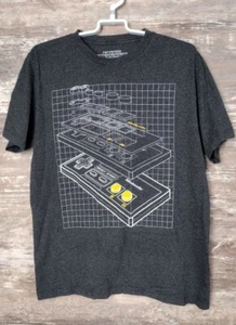 Official Nintendo Entertainment System Tshirt Medium Gamer Charcoal Tee EUC - Picture 1 of 10