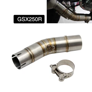 Motorcycle Stainless Steel 50.8mm Exhaust Mid Link Pipe For Suzki GSX250R - Picture 1 of 8