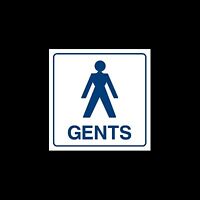 1 Pair GENTS/& LADIES toilet sign sticker B/&W cute and simple design A5 21x15cm