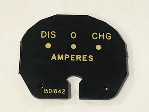 Beechcraft Instrument Face, Ammeter, Ampere Charge/Discharge, P/N 1501842 - Imagen 1 de 7