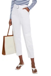 J Brand Athena Linen Blend High-Rise Surplus Pants White NWT $278 - Picture 1 of 6