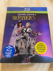 Beetlejuice 20th Anniversary Edition Blu-ray & CD Rare Lenticular Slipcover OOP
