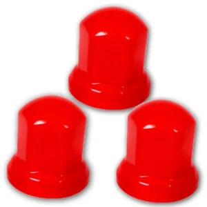 40 x 32mm Red Plastic Wheel Long Bolt Caps Covers for MAN Volvo Scania - Picture 1 of 3
