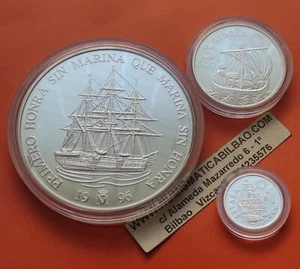 1 + 5 + 25 ECUS 1996 MARINA ESPAÑOLA 6,20 ONZAS PLATA España CÁPSULA CERTIFICADO - Imagen 1 de 2