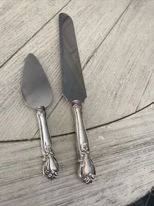 Vintage WEB Sterling Silver Handle Ancestry 9 1/2" Cake Pie Server Serrated - Picture 1 of 6