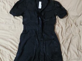 Aqua Black Short Sleeve Ruffle Party Cocktail Romper: Size XS (New)