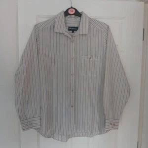 Rohan Pure Travel Shirt Size Large White Striped Button Up Womens Ladies - Picture 1 of 8