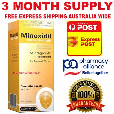 Minoxidil Extra Strength 5% 180ml Regaine Generic 3 month - For Men & Woman  - image 1 of 3