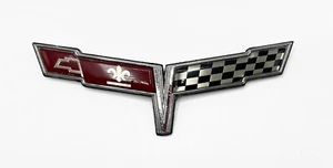 Original 1980-81 Chevy Corvette Front Nose Emblem, Discontinued GM Part 14016098 - Picture 1 of 4