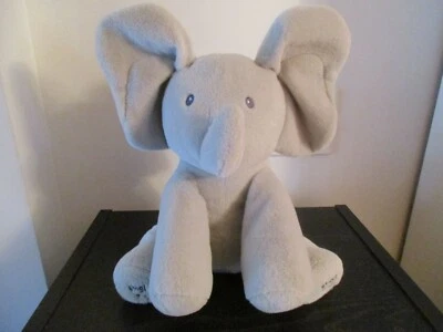 Gund Peep-a-Boo Animated Singing Flappy The Elephant Plush Gray 12" - Image 1 of 4