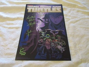 NYCC 2016 Exclusivo Teenage Mutant Ninja Turtles TMNT Póster Firmado por el elenco - Imagen 1 de 10
