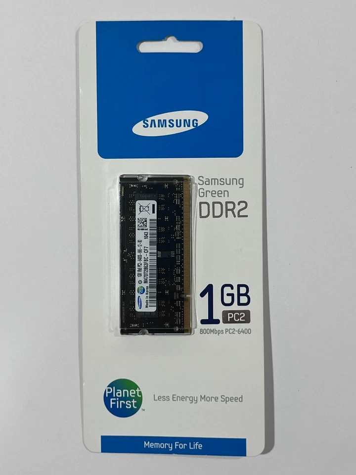New Samsung 1GB DDR2-800MHz SODIMM 1Rx8 CL6 Memory M470T2863FBC - Image 1 of 3