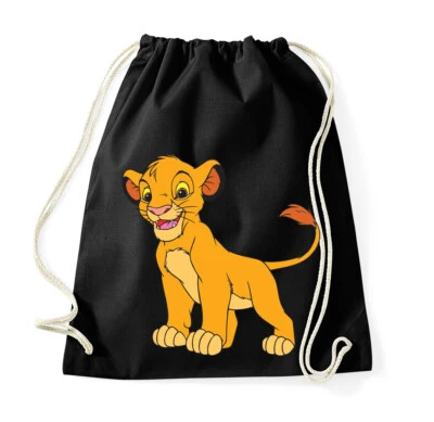 Youth Designz Baumwoll Beutel Turnbeutel Tasche Simba König Löwen Cartoon Lustig
