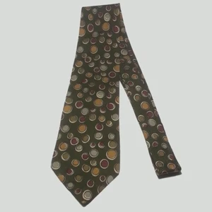 J. Crew Men Dress Tie Yellow with Print 3.75" width 58" length silk - Picture 1 of 8