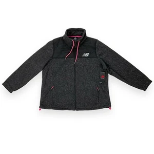 Chaqueta de lana New Balance negra con cremallera completa ropa activa suéter talla 2X nueva con etiquetas - Imagen 1 de 14