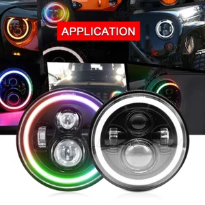 Par de faros redondos de 7"" pulgadas DRL de haz alto/bajo DRL para FJ Cruiser 2007 2008 2009-2014 - Imagen 1 de 13