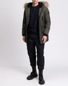 UVP325€ GAS Parka Jacke IT52 US42 XL grün Waschbärfellbesatz Kapuze - Bild 1 von 10