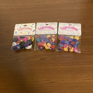 Vintage Harry Ash Button Barrettes , Pony-O’s Hair Accessories - Picture 1 of 5