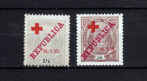 MOZAMBIQUE  MOCAMBIQUE  COMPANIA 1917  AFINSA 107, 110  RED CROSS - Picture 1 of 2
