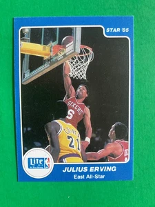 1985-86 Star Julius Erving Miller Lite East All-Stars #3 Philadelphia 76ers - Foto 1 di 2