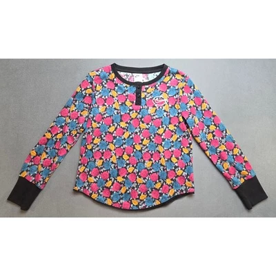 Nike Girls Youth Size Large Waffle Knit Long Sleeve Floral Shirt Top Stretch  - Image 1 of 4