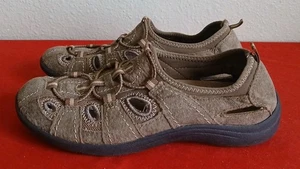 Earth Origins Reza Brown Leather Slip On Sports Sandals Womens Size 6M  - Picture 1 of 12