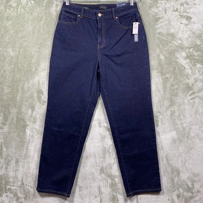 Talbots Jeans Women's 8P 30x28 Blue High Waist Relaxed Straight Leg Full Length - Image 1 of 4