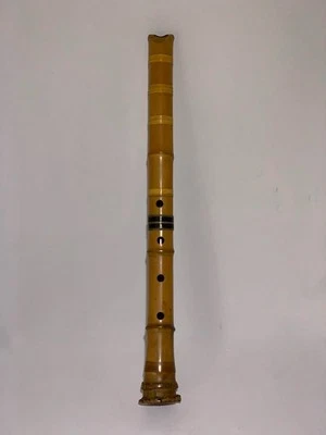 Instrumento japonés Shakuhachi flauta vertical de bambú 21 pulgadas con letrero Foto 1 de 4