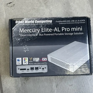 OWC Mercury Elite-AL Pro Mini Firewire 800, USB 2.0, Gen 1 eSATA 1TB SSD #CS1 - Picture 1 of 3