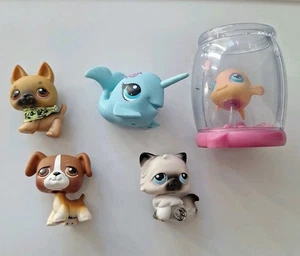Hasbro LPS Littlest Pet Shop Lot #61 German Shepard Narwhal Persian Cat Ub - Picture 1 of 19
