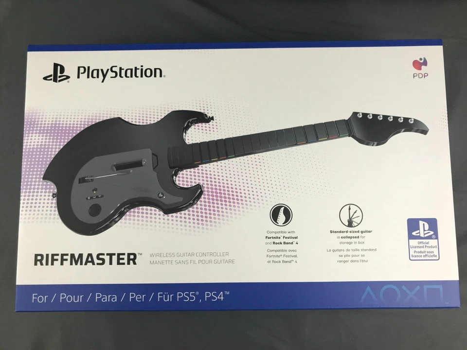 PDP RIFFMASTER Wireless Guitar Controller PlayStation 5 and 4 PS5 PS4 NEW - Image 1 of 4