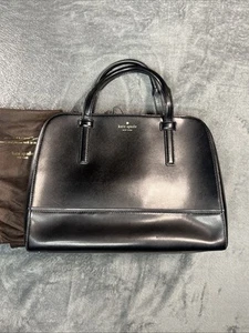 KATE SPADE WELLESLEY BLACK LEATHER PURSE BRIEFCASE - Picture 1 of 9