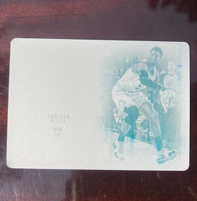 Placa de impresión cian 1/1 Panini National Treasures Bobby Portis 2018-19 Foto 1 de 2
