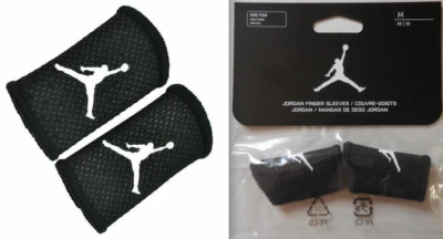 Nike Jordan Jumpman Finger Sleeves Adult Unisex Black/White Medium 1 Pair - Image 1 of 3