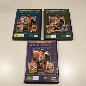 Bulk Lot of 7 John Wayne Western Movies- Various Titles Pal R All in VGC - Picture 1 of 9