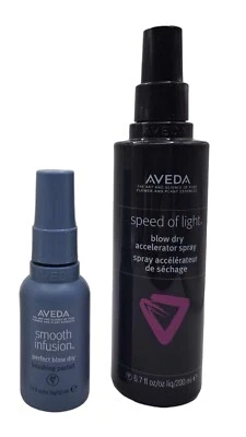 Spray acelerador de secado por soplado AVEDA Speed of Light 6,7 oz e ilusión suave perfecto Foto 1 de 4