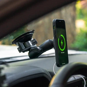 RAM Twist-Lock Suction Cup Mount with Apple 15W MagSafe Adapter - Picture 1 of 6