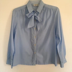George Yazbek for Gordon Peters Long Sleeve Blouse Womens Size L, XL? Sky Blue - Picture 1 of 7