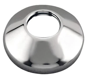 Cone Chrome Steel 3/4 Inch Pipe Cover Collar Oval 80mm Wide - Picture 1 of 2