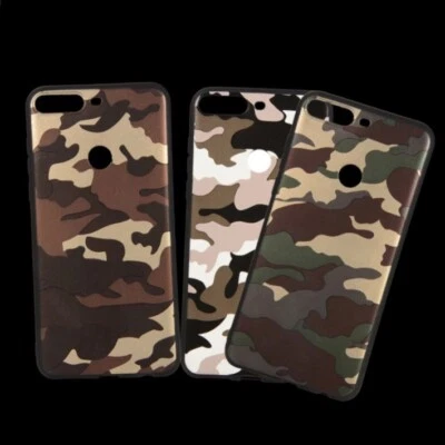COVER MIMETICA HUAWEI P8 P9 P10 LITE MORBIDA DISEGNO SILICONE MILITARE P SMART - Immagine 1 di 4