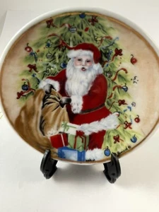Vintage Mini Teller "Santa Delivers" von Classic Collector's Studio mit Box - Bild 1 von 4