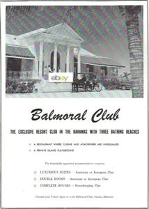 BALMORAL CLUB NASSAU, BAHAMAS HOTEL RESORT 3 STRÄNDE PRIVATINSEL 1951 AD - Bild 1 von 1