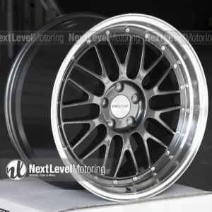 4 CIRCUIT CP30 19X9.5 5X112 +35 GUN METAL WHEELS FIT VW GOLF JETTA AUDI MERCEDES - Picture 1 of 9